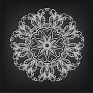 Vector vintage circle pattern in Victorian style Ornate element N9
