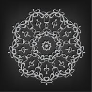 Vector vintage circle pattern in Victorian style Ornate element N10
