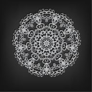 Vector vintage circle pattern in Victorian style Ornate element N12