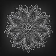 Vector vintage circle pattern in Victorian style Ornate element N13