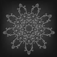 Vector vintage circle pattern in Victorian style Ornate element N14