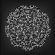 Vector vintage circle pattern in Victorian style Ornate element N15