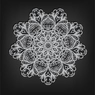Vector vintage circle pattern in Victorian style Ornate element N16