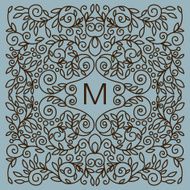Floral vector frame with copy space for text in trendy N3