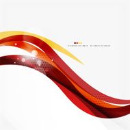 Red orange bright feather lines concept N12