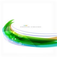 Green light lines on white presentation template N10