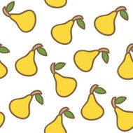 Seamless backgrounds with hand drawn pears