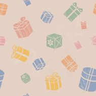 Seamless vector Gift box pattern vintage