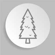 Christmas tree icon modern outline design N2