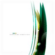 Green light lines on white presentation template N11