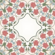 Floral oriental pattern in vintage style N17