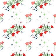 Illustration with flowers and leaves N6