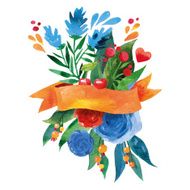 Beautiful Floral Greeting Card Bright illustration invitation card N6