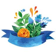 Beautiful Floral Greeting Card Bright illustration invitation card N7