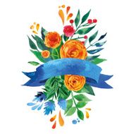 Beautiful Floral Greeting Card Bright illustration invitation card N9