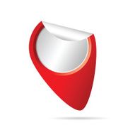 sticker pointer red vector