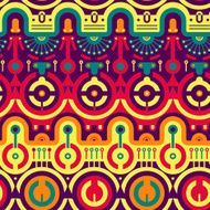 Seamless Modern Pattern in New Techno - Tribal Style