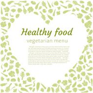 Healthy vegetable heart Vegetarian menu N5