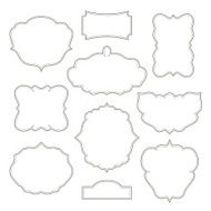 Vintage frames isolated on white background N2