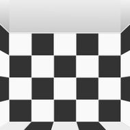 Vector Black And White Check Room