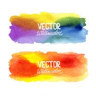 Vector watercolor banners Abstract background with watercolors