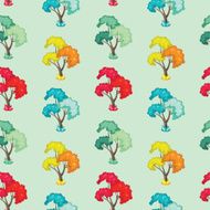 wonderful seamless pattern of trees in autumn spring winter an N3