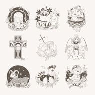 Set of Easter illustration