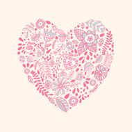Heart shaped love vector cute pattern