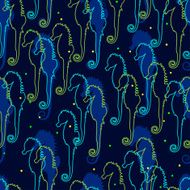 pattern with seahorses