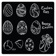 vector illustration silhouettes of Easter