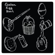vector illustration silhouettes of Easter N3
