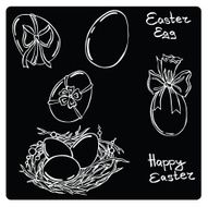 vector illustration silhouettes of Easter-1