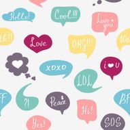 Colorful questions speech bubbles pattern