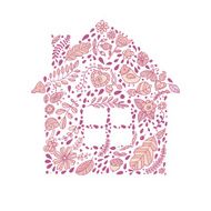 House shaped vector pattern