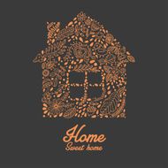 House shaped vector pattern N2