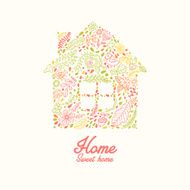 House shaped vector pattern N3