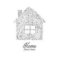 House shaped vector pattern N4