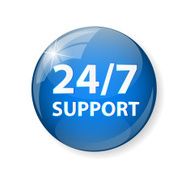 Vector 24 7 SUPPORT Sign Label Template N4