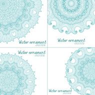 Abstract vector floral ornamental border Lace pattern design