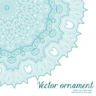 Abstract vector floral ornamental border Lace pattern design N2