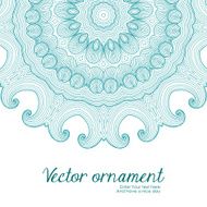 Abstract vector floral ornamental border Lace pattern design N3