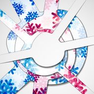 layered abstract background with snowflakes image N6