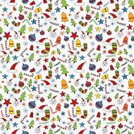 Seamless christmas doodle pattern N2