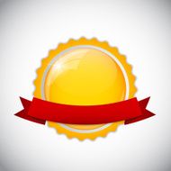 Template Golden Label Vector Illustration