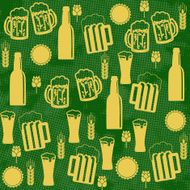 Beer Seamless Pattern N6