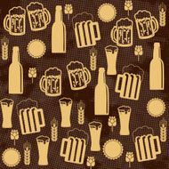 Beer Seamless Pattern N8