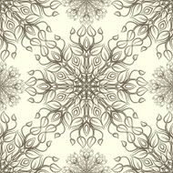 Vintage pattern with linear ornament Vector