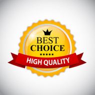 Best Choice Label with Ribbon Vector Illustration