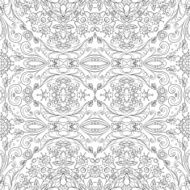 Seamless Outline Floral Pattern N27