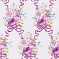 Spring Flowers Backgrounds - Seamless Floral Shabby Chic Pattern N2